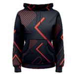 Gradient Geometric Shapes Dark Background Design Women s Pullover Hoodie