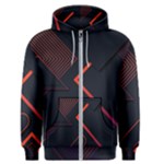 Gradient Geometric Shapes Dark Background Design Men s Zipper Hoodie