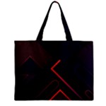 Gradient Geometric Shapes Dark Background Design Zipper Mini Tote Bag