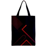 Gradient Geometric Shapes Dark Background Design Zipper Classic Tote Bag