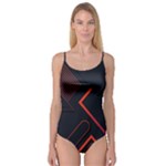 Gradient Geometric Shapes Dark Background Design Camisole Leotard 