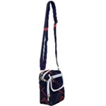 Gradient Geometric Shapes Dark Background Design Shoulder Strap Belt Bag