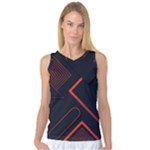 Gradient Geometric Shapes Dark Background Design Women s Basketball Tank Top