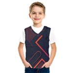 Gradient Geometric Shapes Dark Background Design Kids  Basketball Tank Top