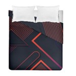 Gradient Geometric Shapes Dark Background Design Duvet Cover Double Side (Full/ Double Size)
