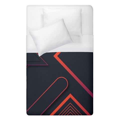 Gradient Geometric Shapes Dark Background Design Duvet Cover (Single Size) from ArtsNow.com