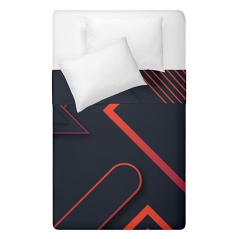 Gradient Geometric Shapes Dark Background Design Duvet Cover Double Side (Single Size) from ArtsNow.com