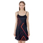 Gradient Geometric Shapes Dark Background Design Satin Night Slip