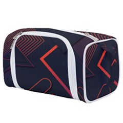 Gradient Geometric Shapes Dark Background Design Toiletries Pouch from ArtsNow.com