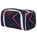 Gradient Geometric Shapes Dark Background Design Toiletries Pouch