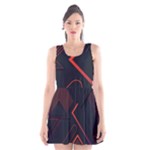 Gradient Geometric Shapes Dark Background Design Scoop Neck Skater Dress