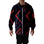 Gradient Geometric Shapes Dark Background Design Kids  Hooded Windbreaker