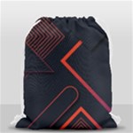 Gradient Geometric Shapes Dark Background Design Drawstring Bag (Small)