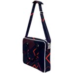 Gradient Geometric Shapes Dark Background Design Cross Body Office Bag