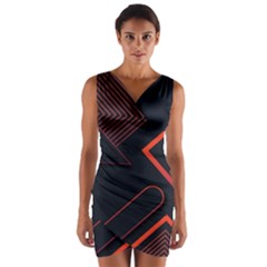 Wrap Front Bodycon Dress 