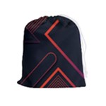 Gradient Geometric Shapes Dark Background Design Drawstring Pouch (XL)