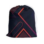 Gradient Geometric Shapes Dark Background Design Drawstring Pouch (2XL)