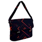 Gradient Geometric Shapes Dark Background Design Buckle Messenger Bag