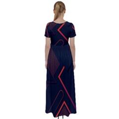 High Waist Short Sleeve Maxi Dress 