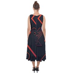 Midi Tie-Back Chiffon Dress 