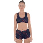 Gradient Geometric Shapes Dark Background Design Racerback Boyleg Bikini Set