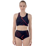 Gradient Geometric Shapes Dark Background Design Racer Back Bikini Set