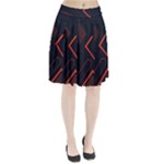 Gradient Geometric Shapes Dark Background Design Pleated Skirt