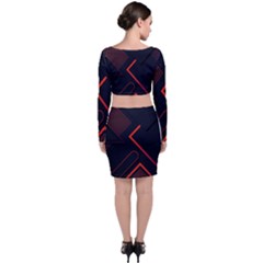 Long Sleeve Crop Top & Bodycon Skirt Set 