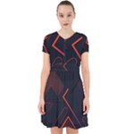 Gradient Geometric Shapes Dark Background Design Adorable in Chiffon Dress