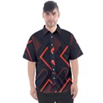Gradient Geometric Shapes Dark Background Design Men s Short Sleeve Shirt