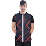 Gradient Geometric Shapes Dark Background Design Men s Puffer Vest