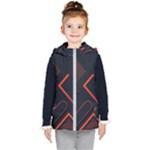 Gradient Geometric Shapes Dark Background Design Kids  Hooded Puffer Vest