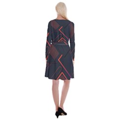Long Sleeve Velvet Front Wrap Dress 