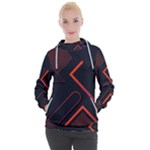 Gradient Geometric Shapes Dark Background Design Women s Hooded Pullover