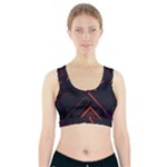 Gradient Geometric Shapes Dark Background Design Sports Bra With Pocket
