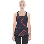 Gradient Geometric Shapes Dark Background Design Piece Up Tank Top