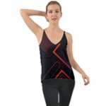 Gradient Geometric Shapes Dark Background Design Chiffon Cami