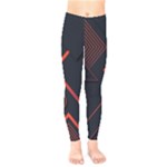 Gradient Geometric Shapes Dark Background Design Kids  Leggings