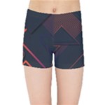 Gradient Geometric Shapes Dark Background Design Kids  Sports Shorts