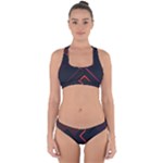 Gradient Geometric Shapes Dark Background Design Cross Back Hipster Bikini Set