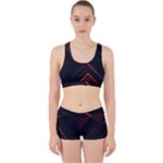 Gradient Geometric Shapes Dark Background Design Work It Out Gym Set
