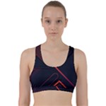 Gradient Geometric Shapes Dark Background Design Back Weave Sports Bra