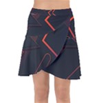 Gradient Geometric Shapes Dark Background Design Wrap Front Skirt