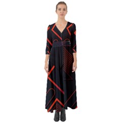 Button Up Boho Maxi Dress 