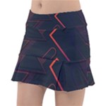 Gradient Geometric Shapes Dark Background Design Classic Tennis Skirt