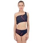 Gradient Geometric Shapes Dark Background Design Spliced Up Two Piece Swimsuit
