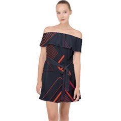Off Shoulder Chiffon Dress 