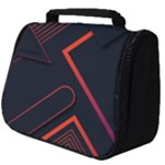 Gradient Geometric Shapes Dark Background Design Full Print Travel Pouch (Big)