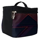 Gradient Geometric Shapes Dark Background Design Make Up Travel Bag (Small)