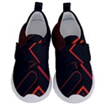 Gradient Geometric Shapes Dark Background Design Kids  Velcro No Lace Shoes